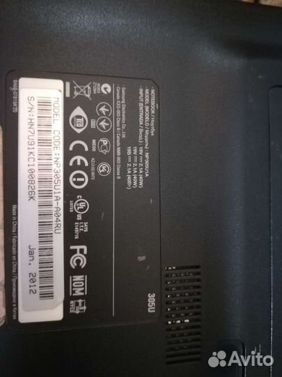 Ноутбук Samsung np305u1a
