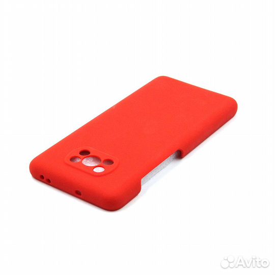 Чехол Xiaomi Poco X3 накладка/силикон Red