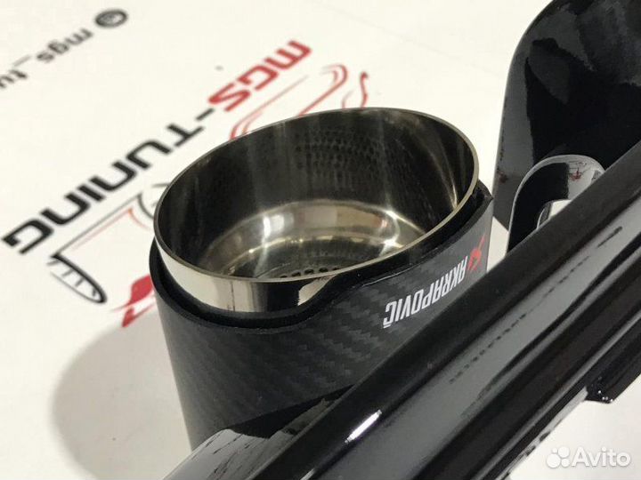 Диффузор BMW F30 Черный глянец 1x1 + Akrapovic Mat