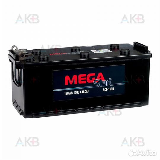 Аккумулятор автомобильный mega start 190 Ач 1200A