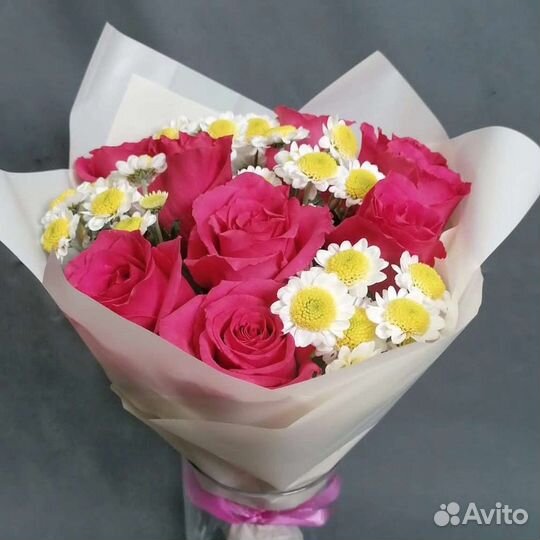 Цветы розы букет