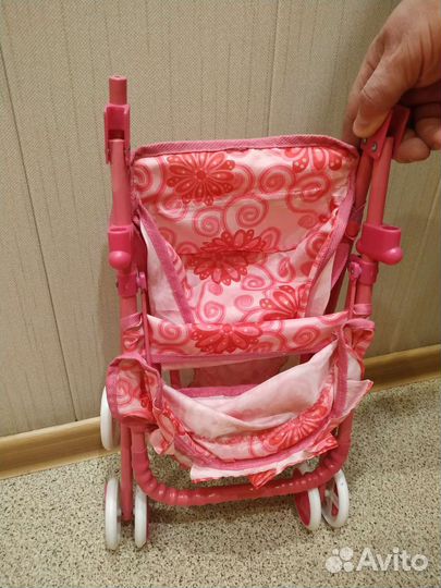 Коляска кукольная складная