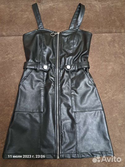 Сарафан из экокожи 140