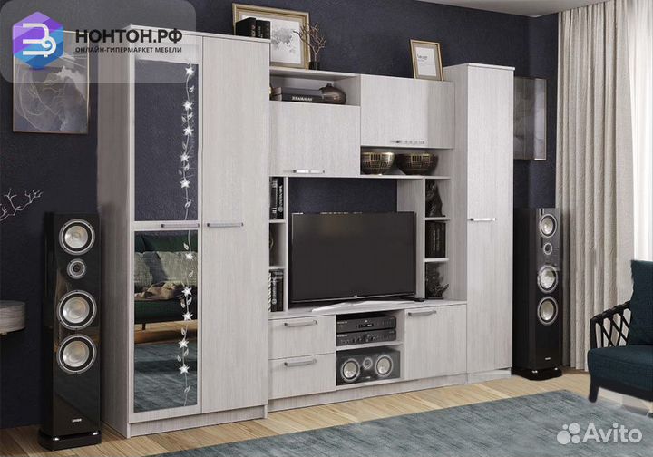 Гостиная Флора ясень белый