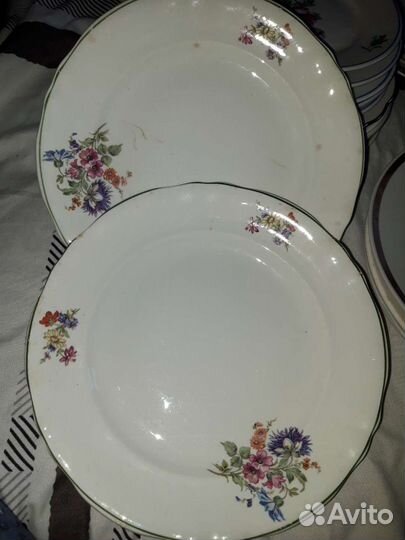 Кукла фарфоровая коллекционная, тарелки 1953 г