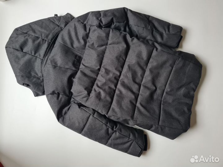 Куртка пуховик на подростка 158 размер серая