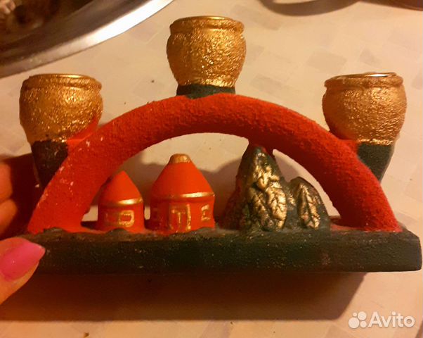 Подсвечник, старинный, с позолотой