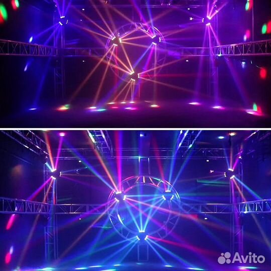 Паук Светодиодный 9х10 Вт Светомузыка Цветомузыка