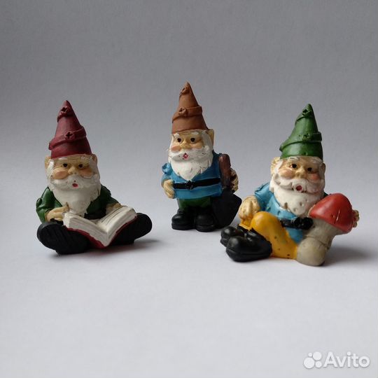 Фигурки гномы 3 штуки