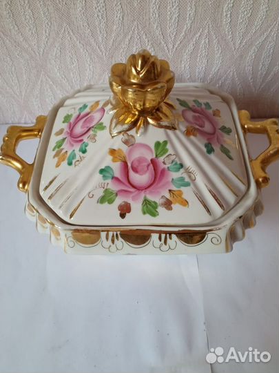 Сахарница конфетница гжель