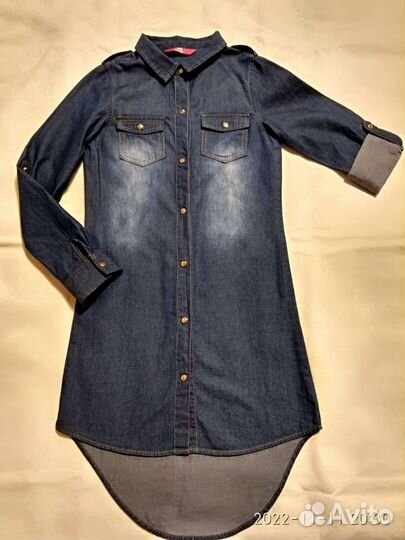 Платье на девочку джинсовое на 134