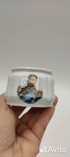 Солонка вазочка фарфор Юбилейная Серия высота 4 см