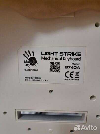 Игровая клавиатура Клавиатура A4Tech Bloody B740A