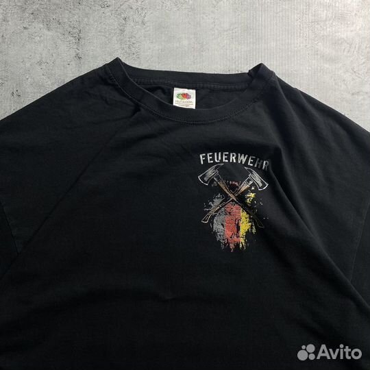 Винтажная футболка Firefighter Vintage Black