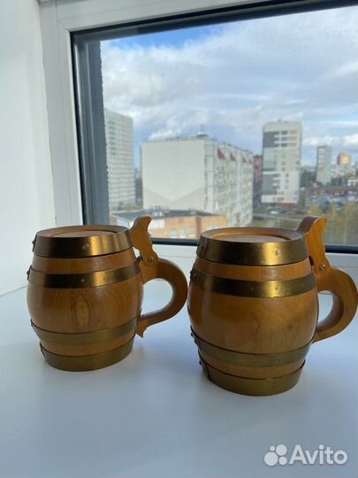 Кружка сувенирная деревянная