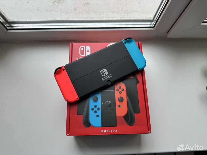 Новая Nintendo Switch Oled Neon Чип+256+Игры