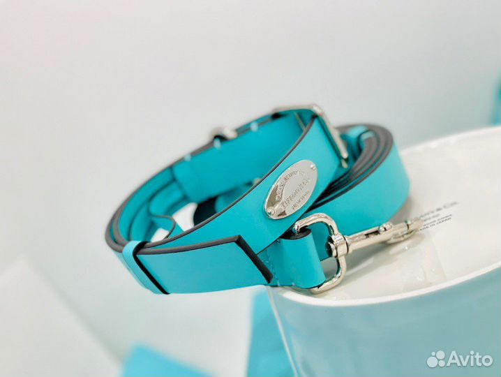 Миска для собаки, поводок, ошейник Tiffany