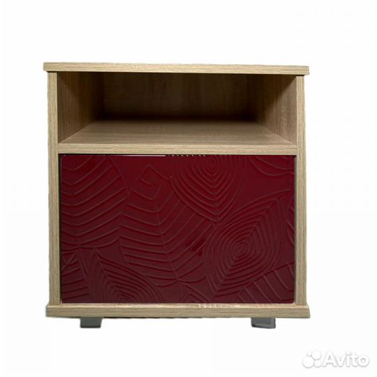 Тумба прикроватная Шарм, бордовый глянец