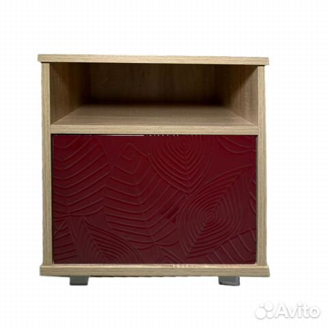 Тумба прикроватная Шарм, бордовый глянец