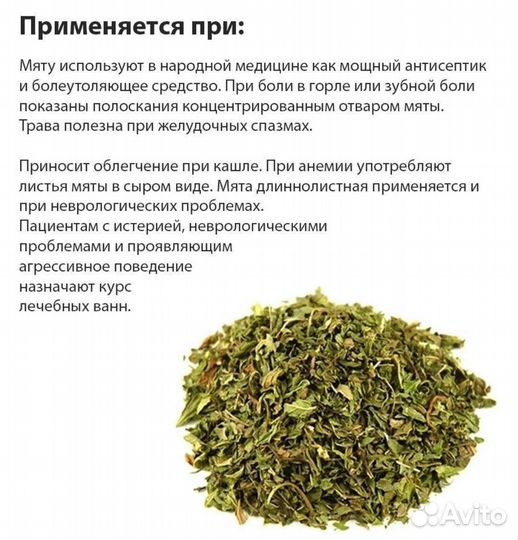 Мята сушеная