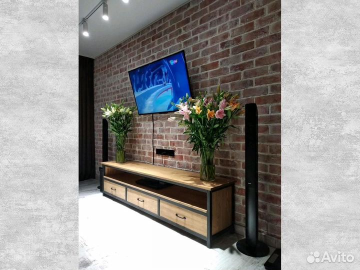 Тумба лофт под телевизор 