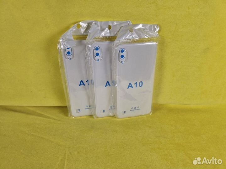 Чехол силиконовый-прозрачный (Samsung A10)