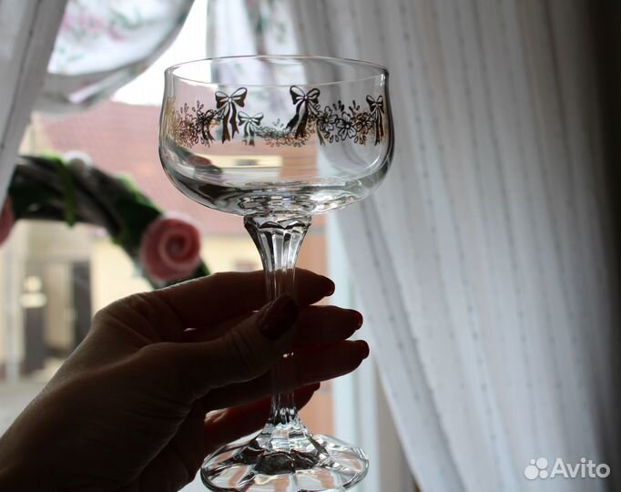 Фужеры/бокалы для шампанского. 6 шт.Чехословакия