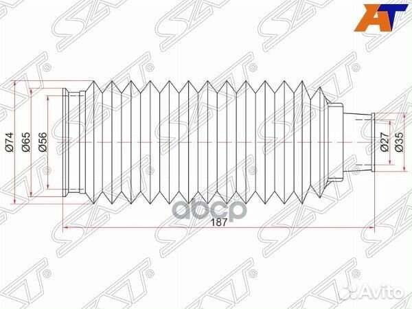 Пыльник рулевой рейки toyota land cruiser prado