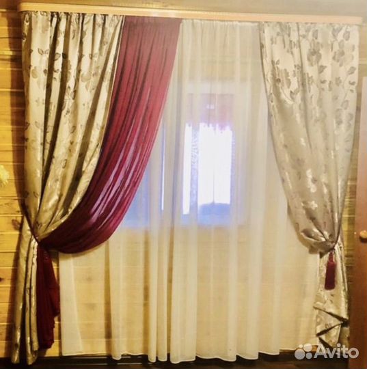 Готовые шторы и тюли бу
