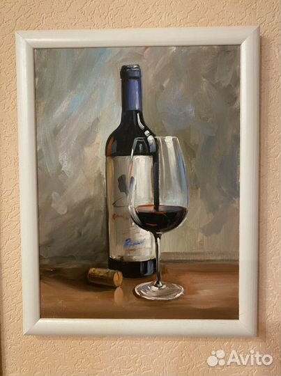 Картина маслом в рамке