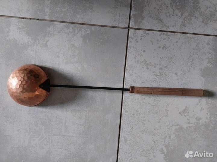 Черпак для бани медный