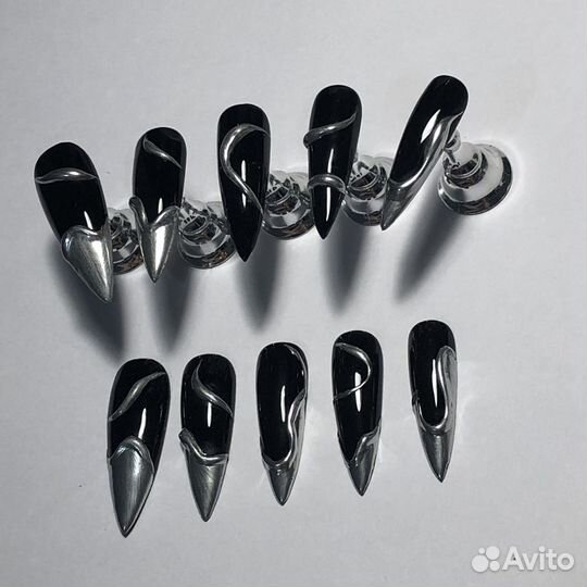 Накладные ногти типсы y2k дизайн на заказ