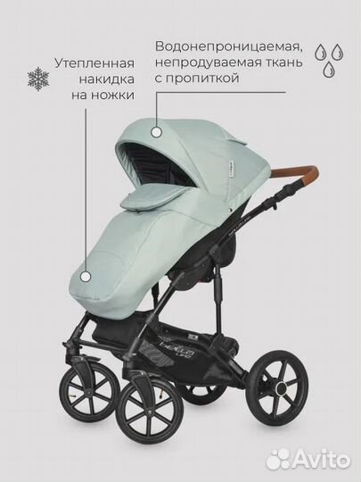 Коляска bella life (2 в 1) (riko basic) 02 Basil