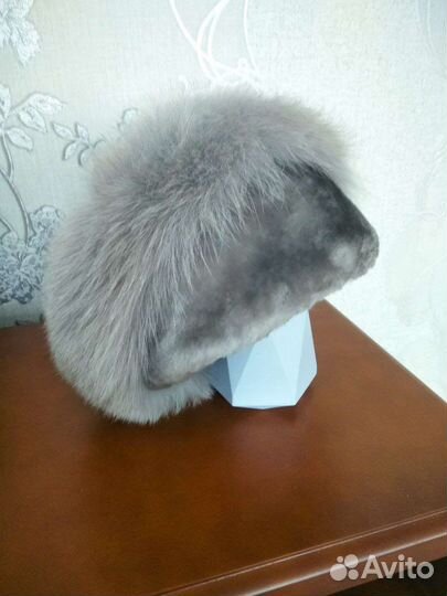 Шапка женская мутон+песец