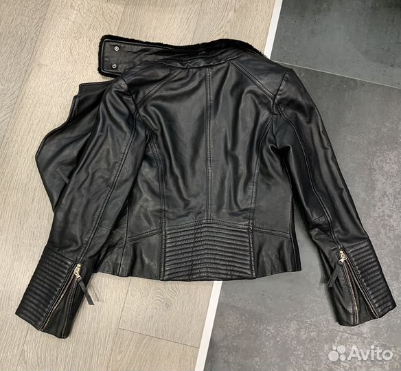 Куртка кожаная женская утепленная