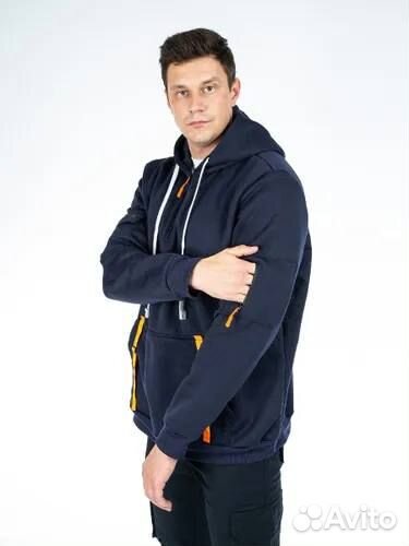 Толстовка мужская с капюшоном карманами стильная X