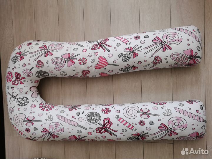 Подушка для беременных с валиком U-образной формы