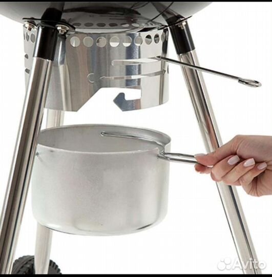 Переносной круглый угольный гриль