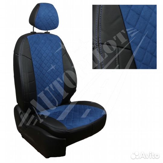 Авточехлы автопилот из Экокожи и Алькантары модель