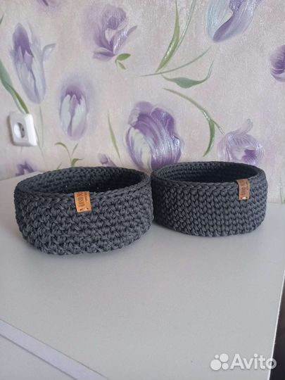 Вязаные корзины