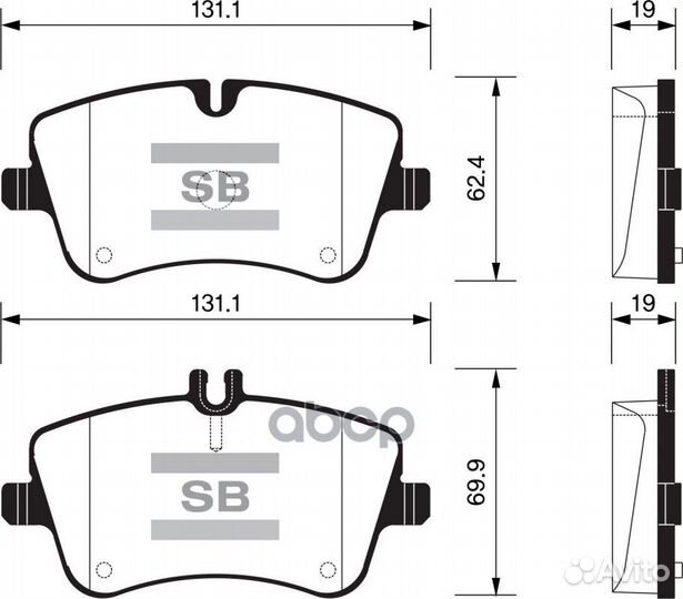 Колодки тормозные A0034202620 SP2191 Sangsin brake