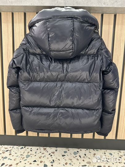 Темно-синий Пуховик Moncler Montbeliard