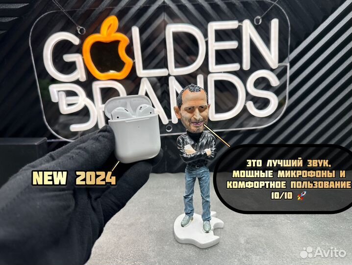 AirPods 2 Golden Limited (Гарантия + чехол)