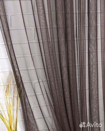 Тюль Ирис шоколад