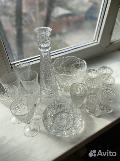 Бокалы и рюмки, посуда хрусталь СССР