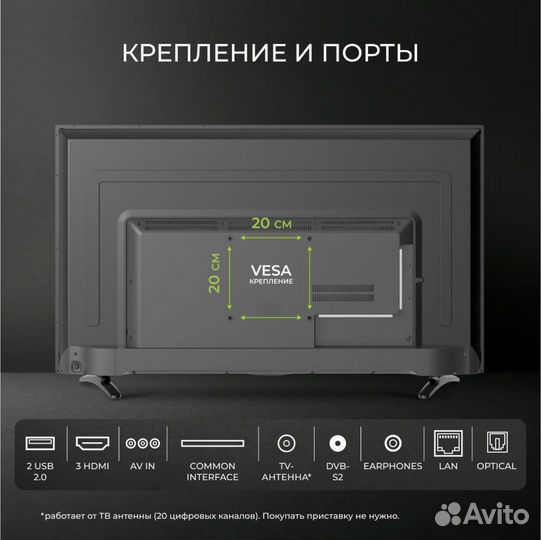 Новый 4k телевизор 50 дюймов 127 см