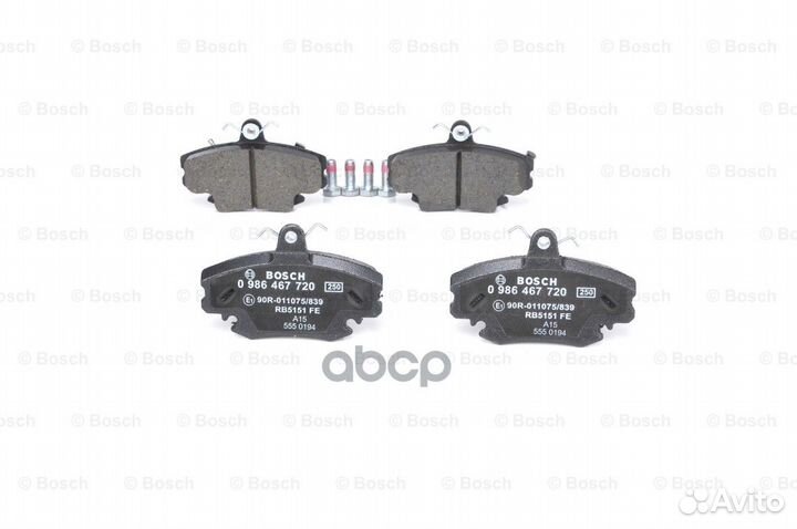 Колодки тормозные дисковые перед 0986467720