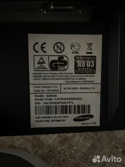 Монитор Samsung 940NW