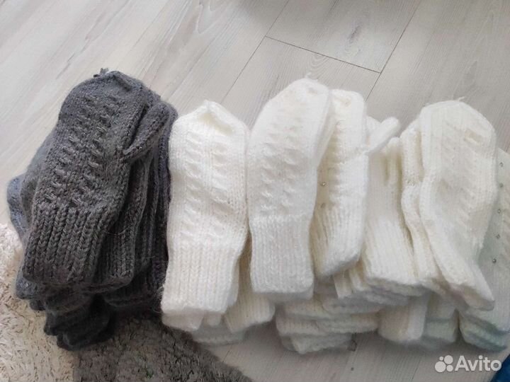 Варежки вязаные