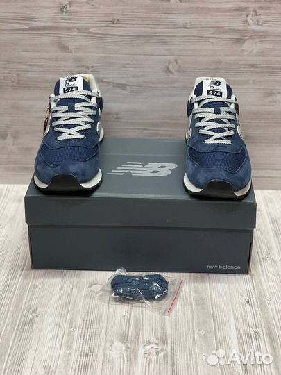 Кроссовки new balance 574 темно синие